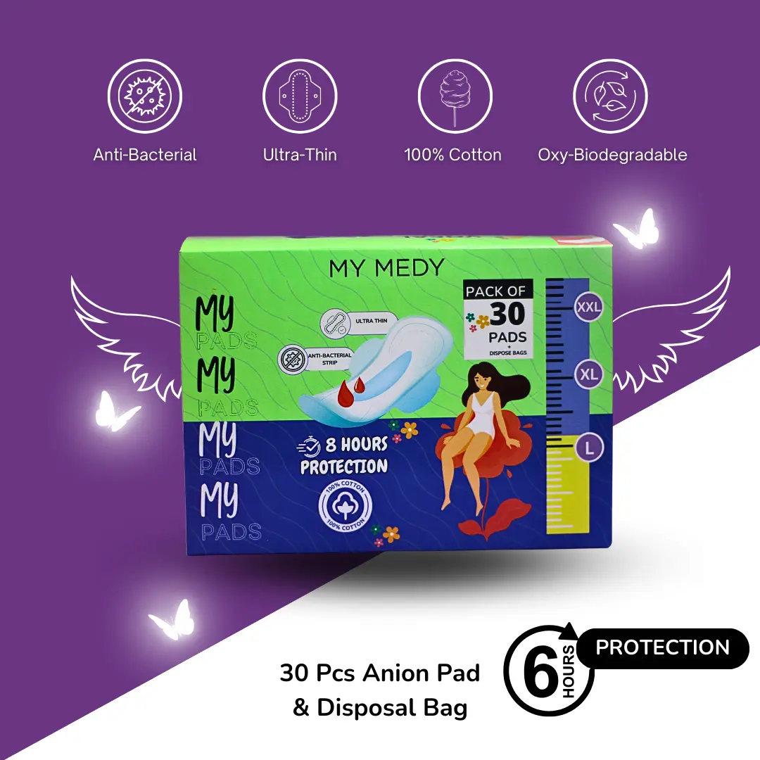 MY Anion Pad – Antibacterial Sanitary Napkins & Disposal Bags (Box of 30) cover image